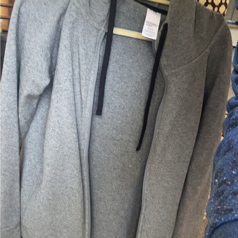Gray Zip-Up Hoodie